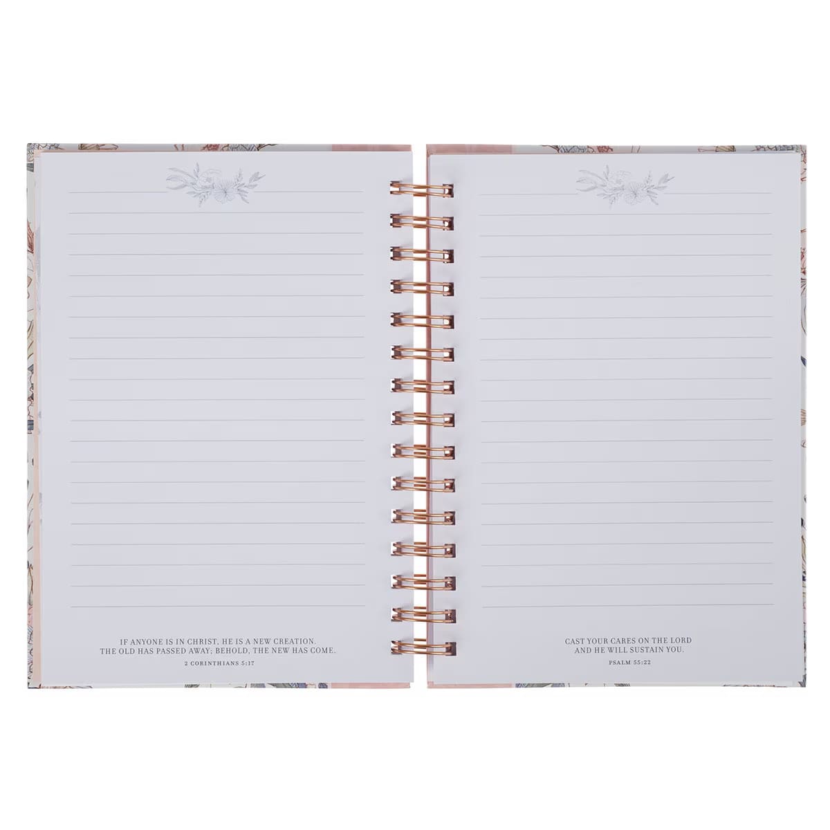 Journal: Be Still (Ps. 46:10) Floral (Peaceful Peach Blossoms Collection)