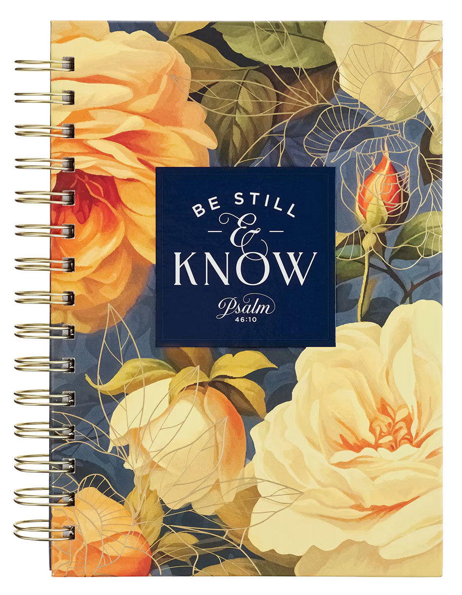 Journal: Be Still (Ps. 46:10) Navy (Serene Roses Collection)