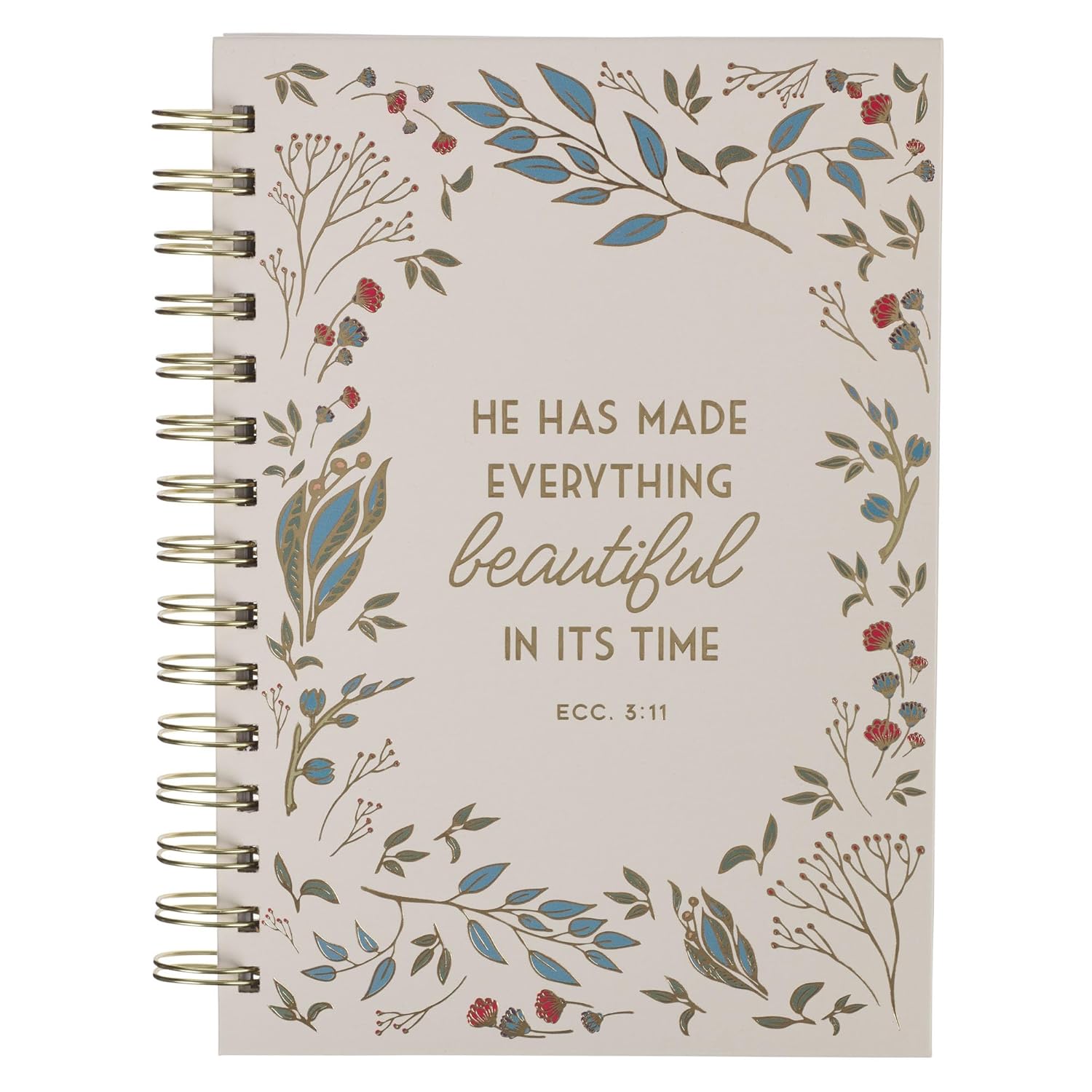 Journal: Everything Beautiful (Ecc. 3:11)  (Cream Floral Collection)