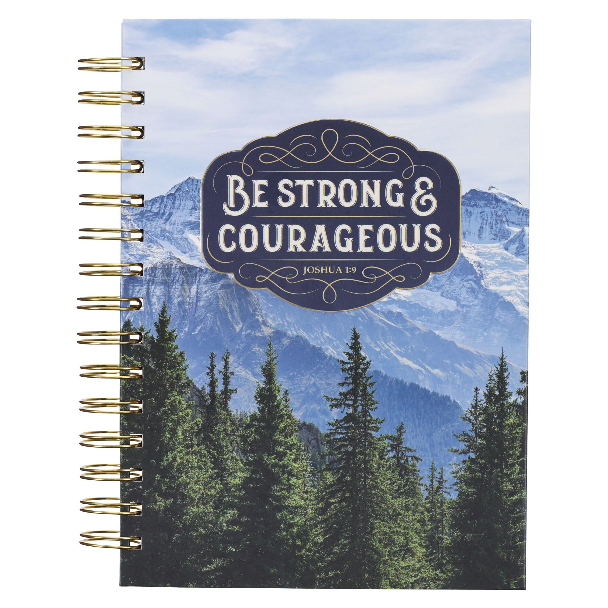 Journal: Be Strong & Courageous (Josh. 1:9) Navy trees