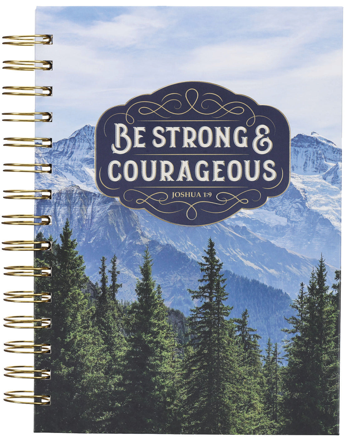 Journal: Be Strong & Courageous (Josh. 1:9) Navy trees