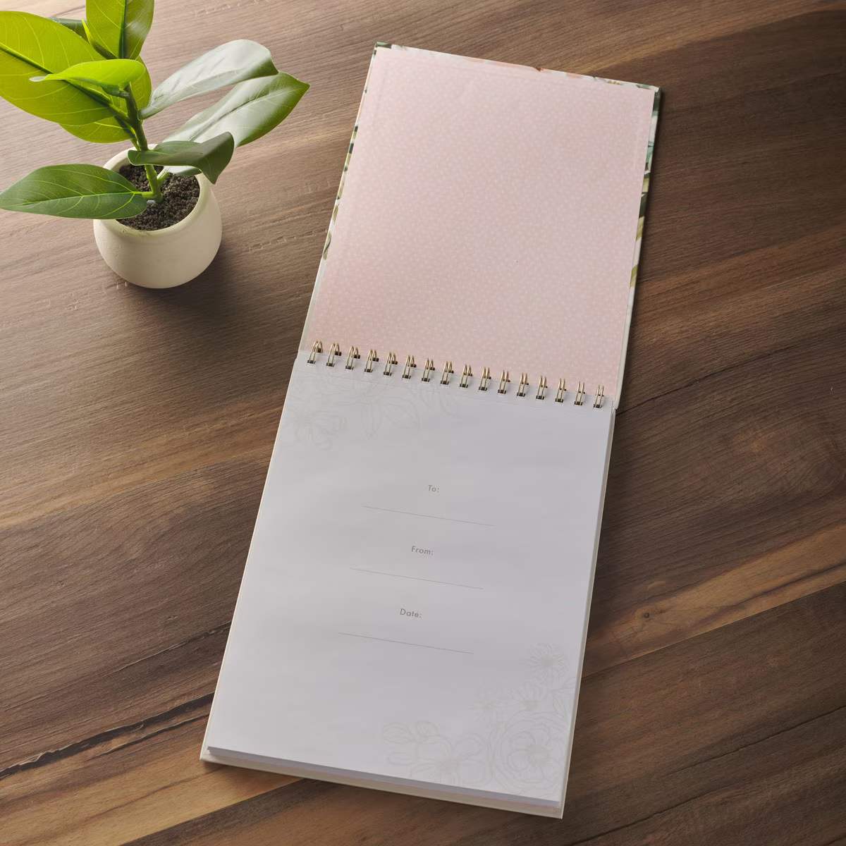 Notepad: He Will Cover You (Ps. 91:4) White (Amelia Collection)