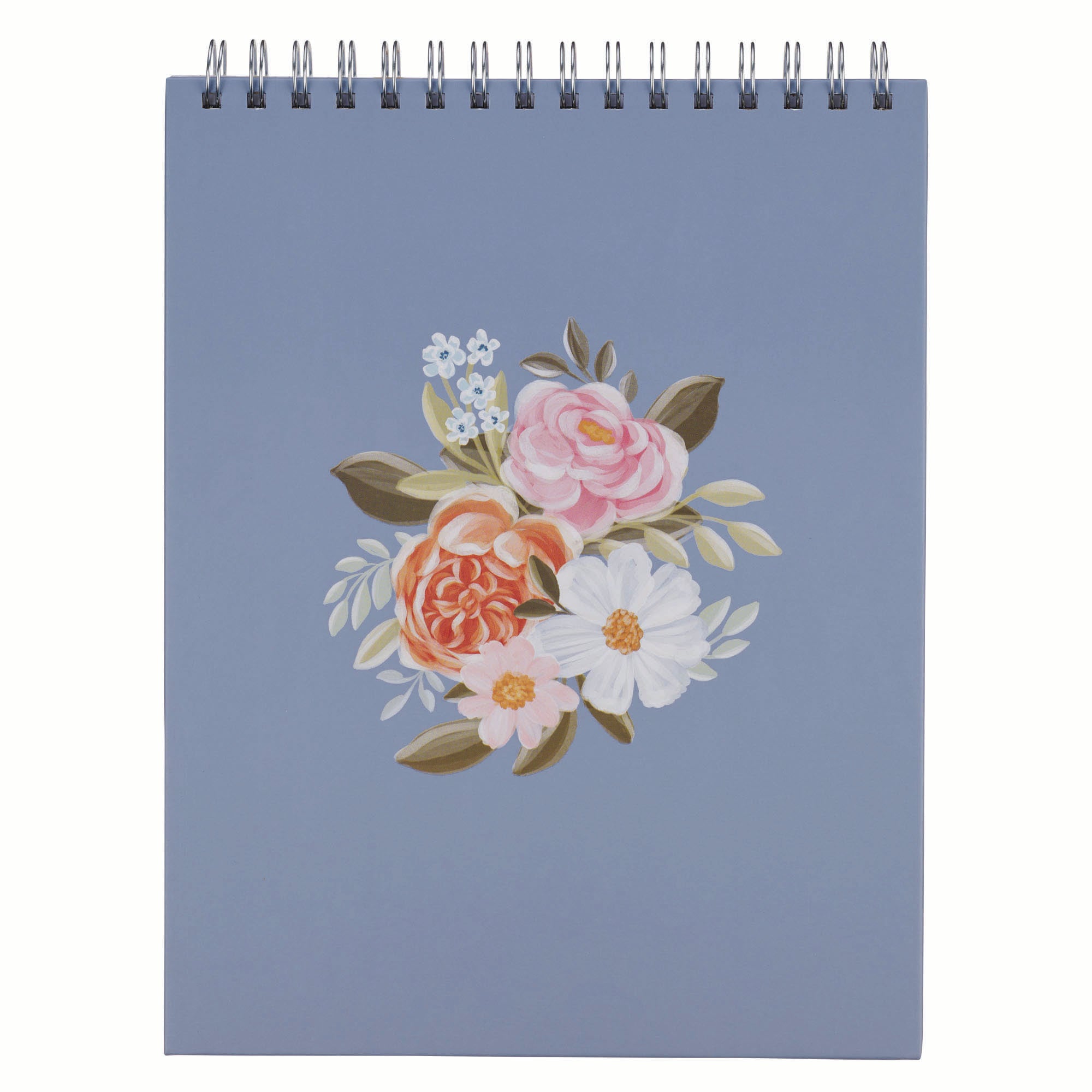 Notepad: Set Your Affection (Col. 3:2) Blue (Flora Collection)