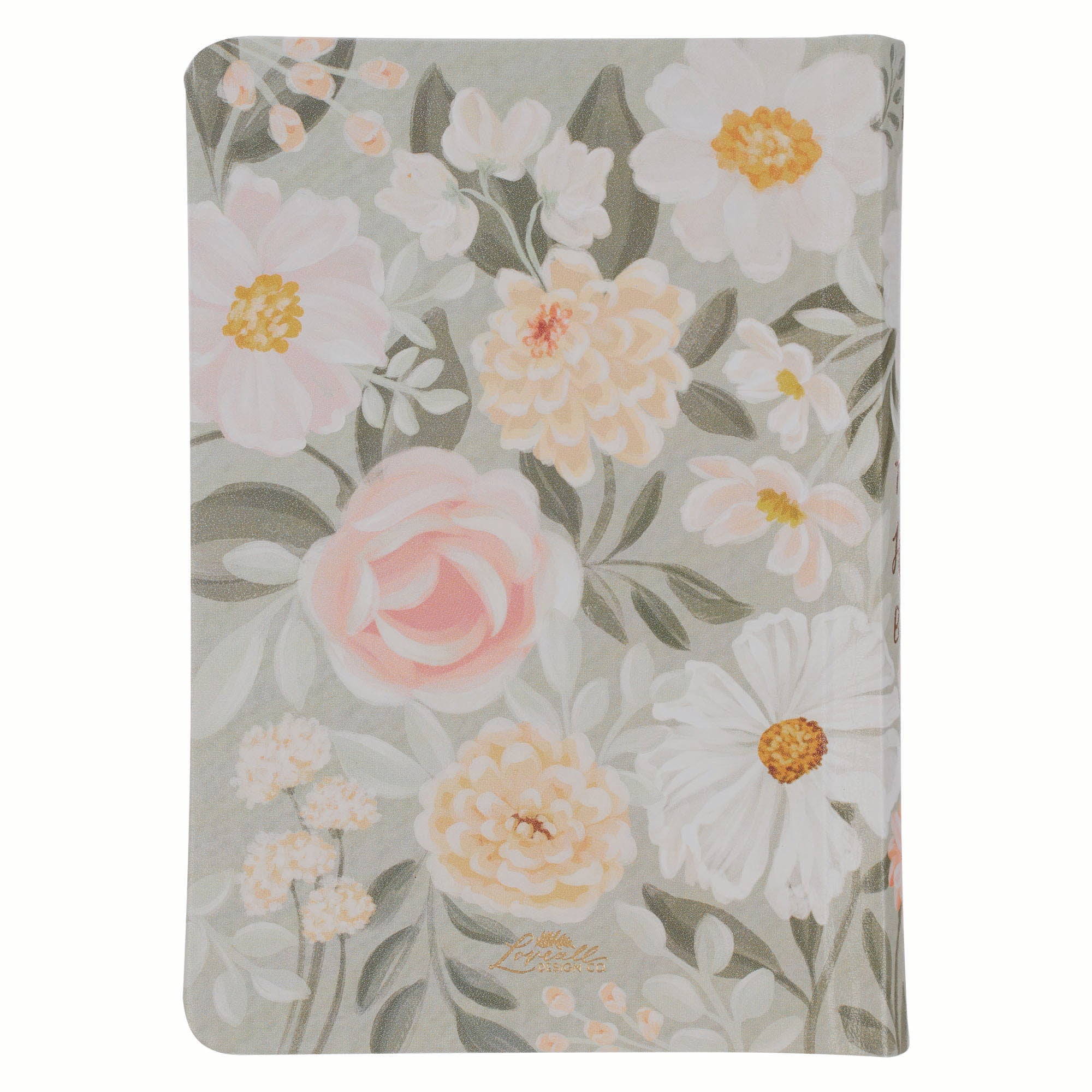 KJV Bible Compact, Gray Floral Printed (Ps. 23:3)