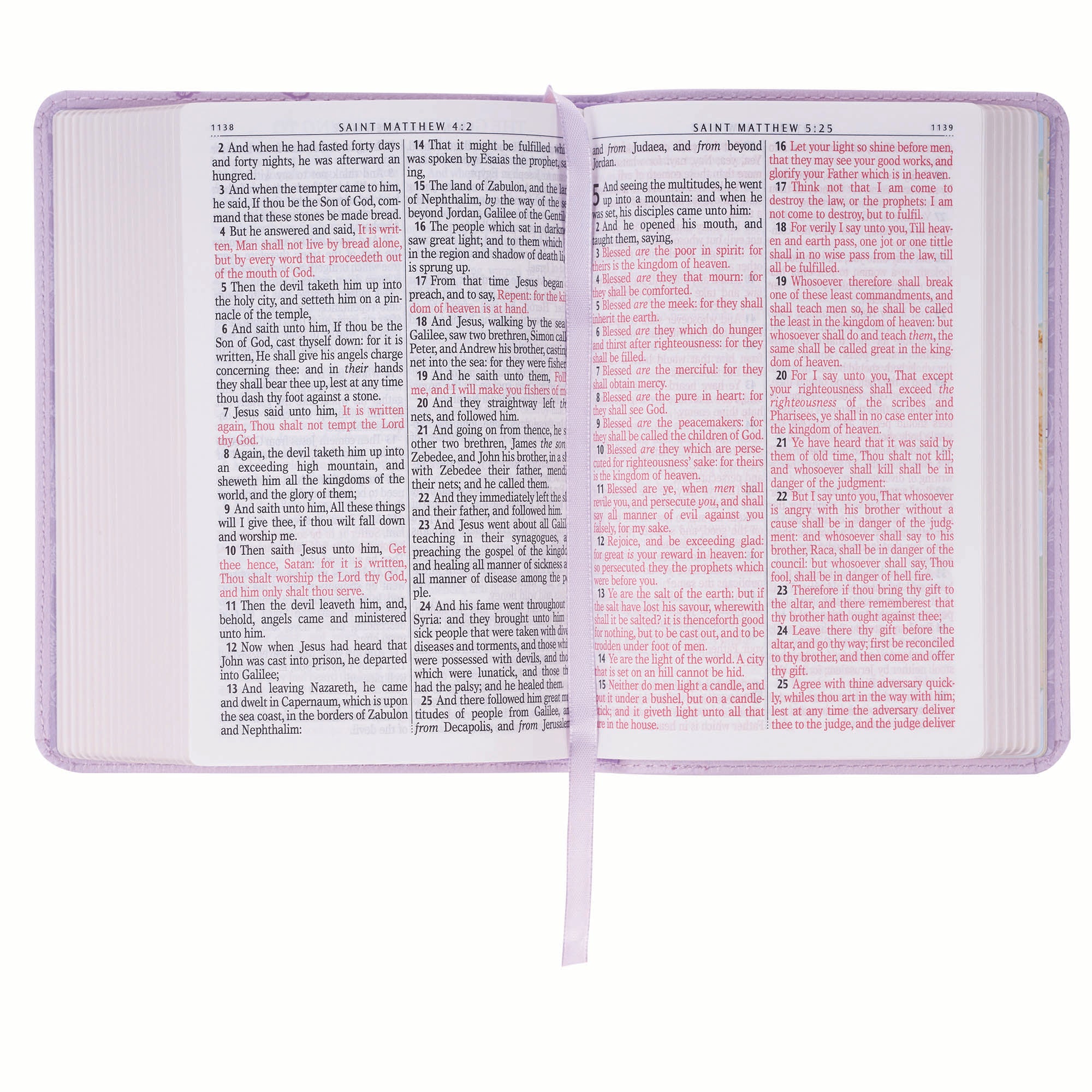 KJV Bible Compact Large Print, Purple