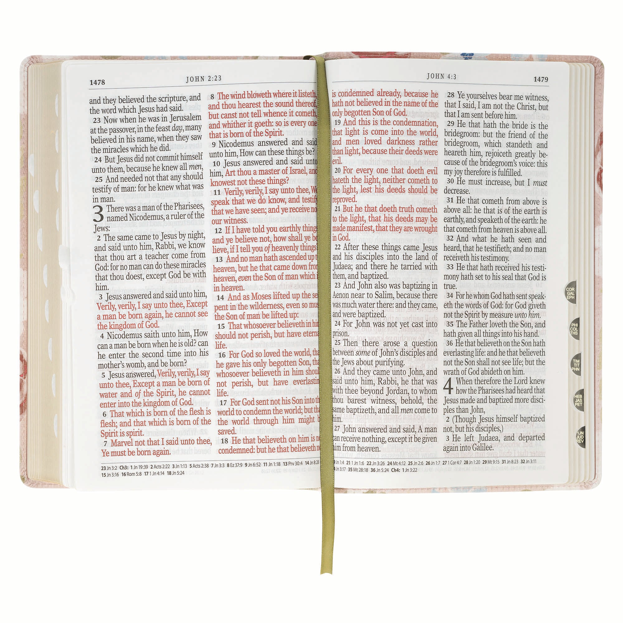KJV Bible Giant Print Standard-size Pink Floral Printed (Jer. 29:11)