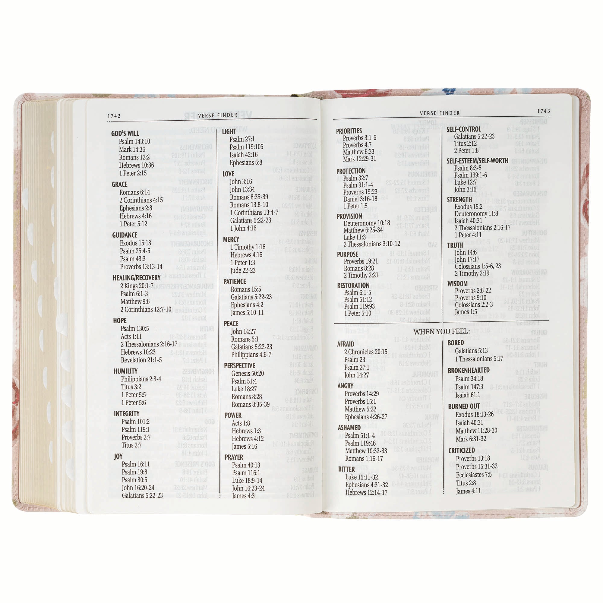 KJV Bible Giant Print Standard-size Pink Floral Printed (Jer. 29:11)