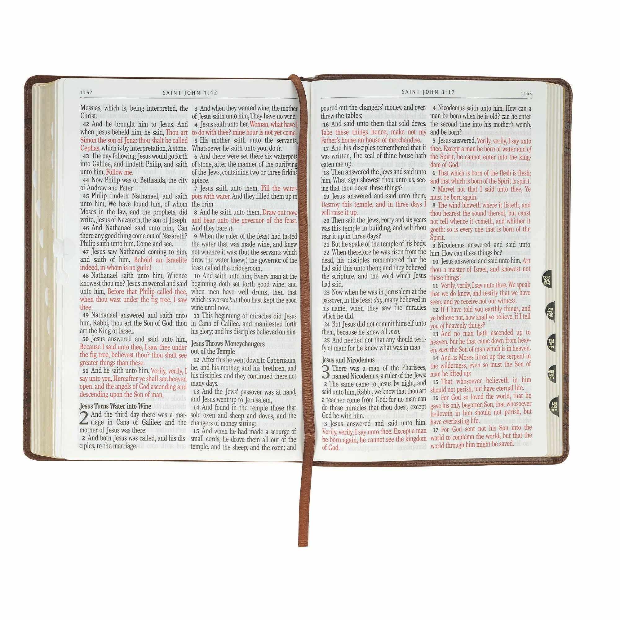 KJV Bible Giant Print Full-size, Crown of Thorns/Amazing Grace, Brown