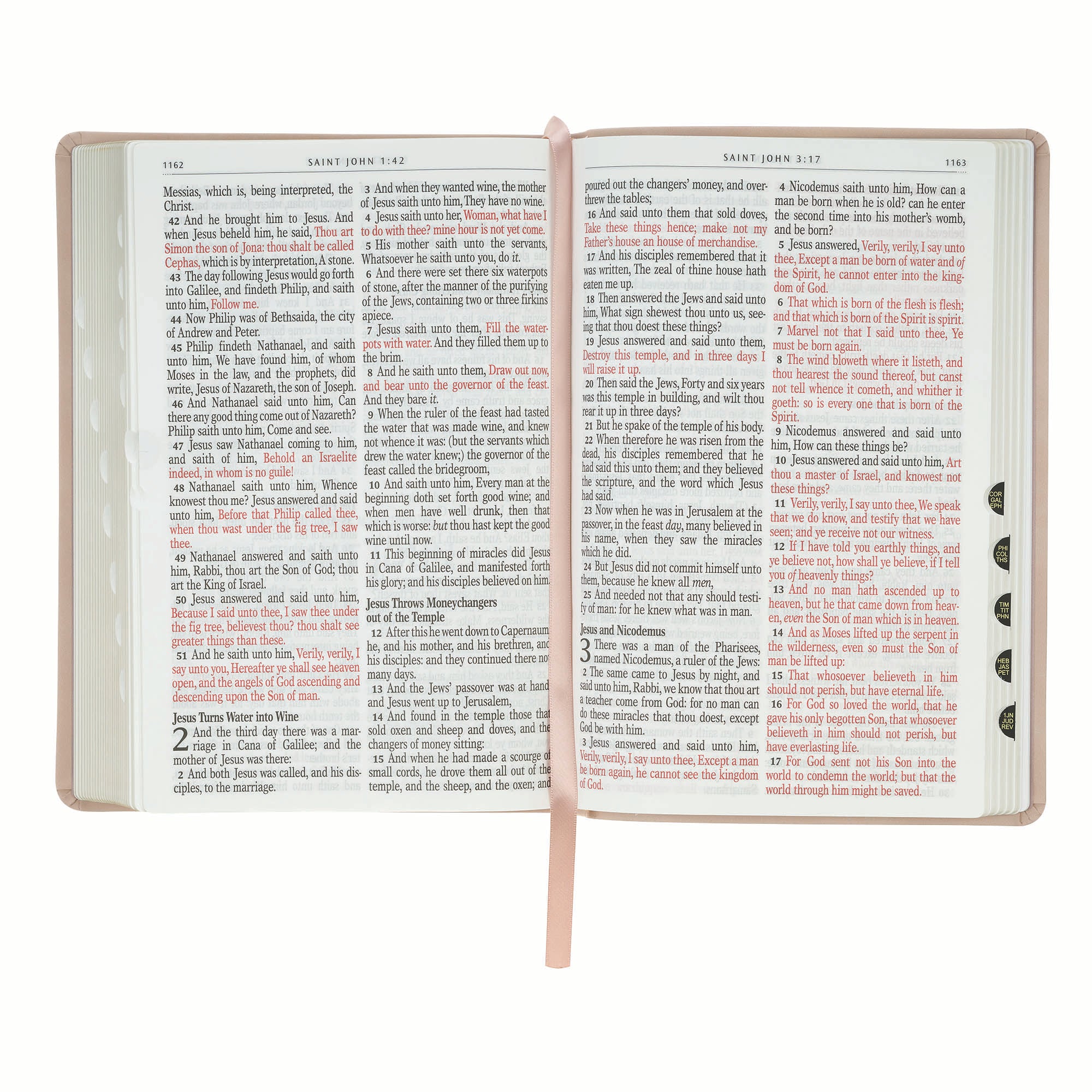 KJV Bible Giant Print Full-size, Dusty Pink