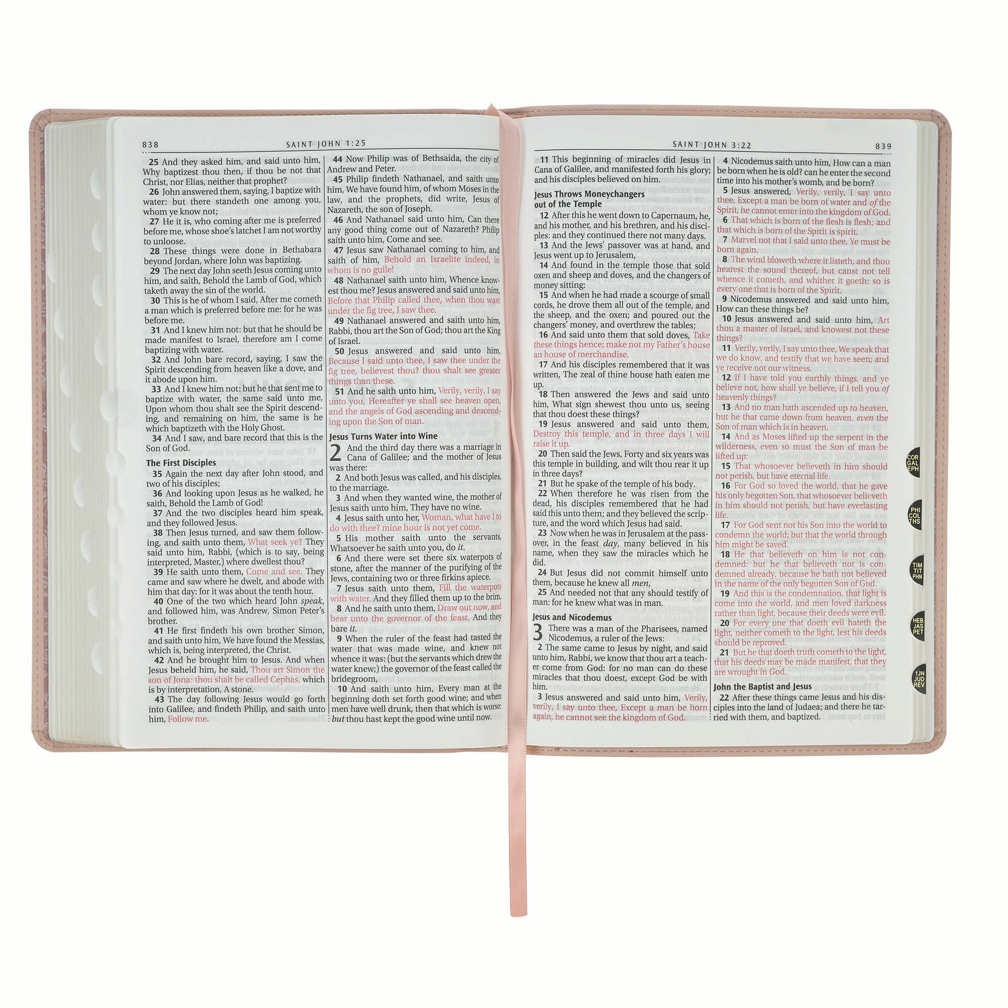 KJV Bible Thinline Large Print Trust, Pink