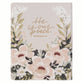 KJV Note-taking Bible He Is Our Peace, Cream Floral Printed Ps. 91:4