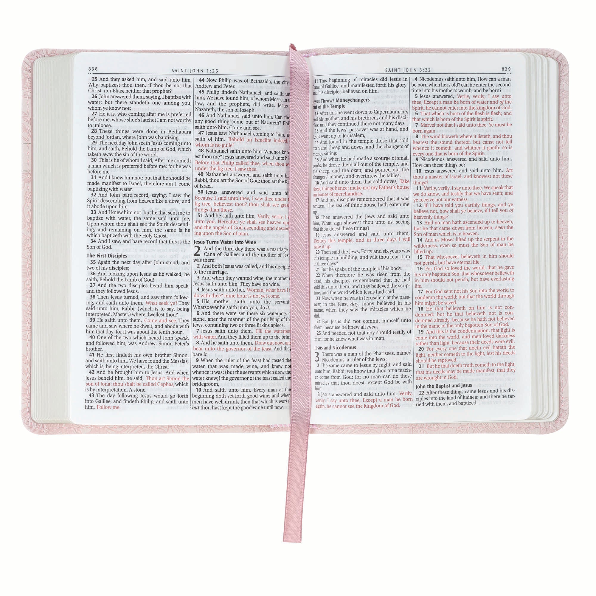 KJV Bible Mini Pocket Edition, Pink