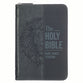 KJV Bible Mini Pocket Edition, Black/Gray with Zipper