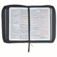 KJV Bible Mini Pocket Edition, Black/Gray with Zipper