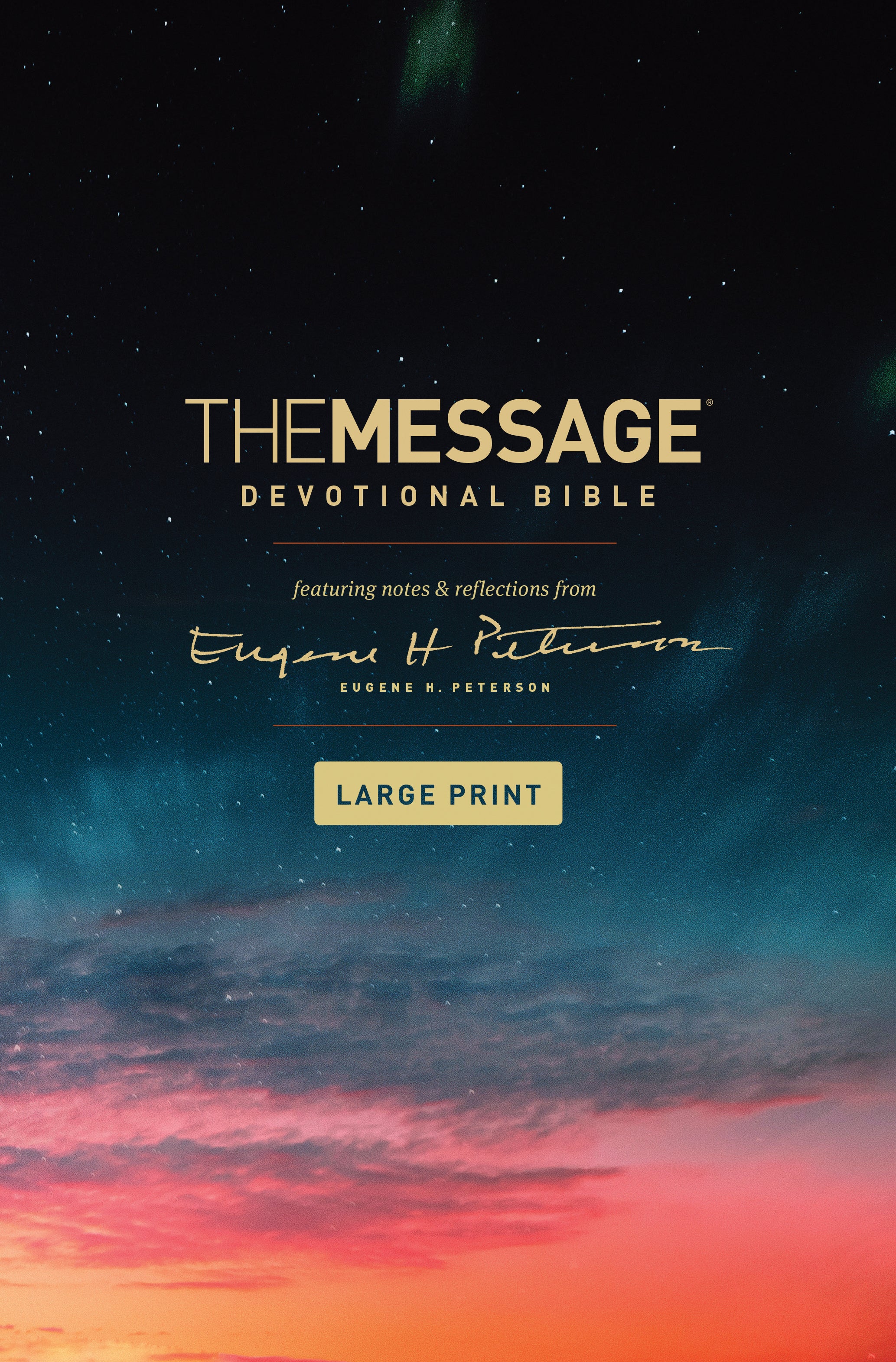 Message Devotional Bible Large Print (Black Letter Edition)