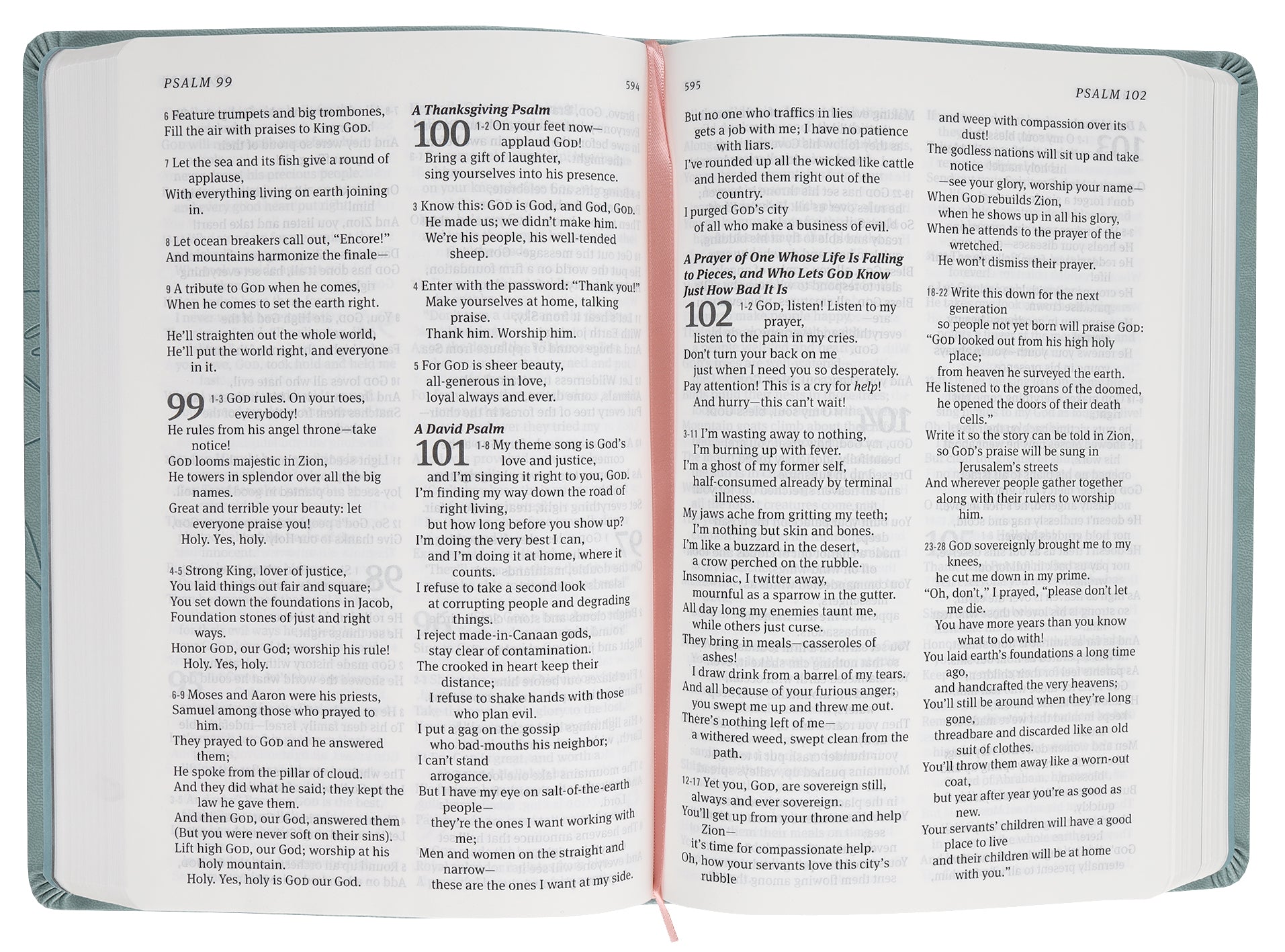 The Message Deluxe Gift Bible Large Print Teal