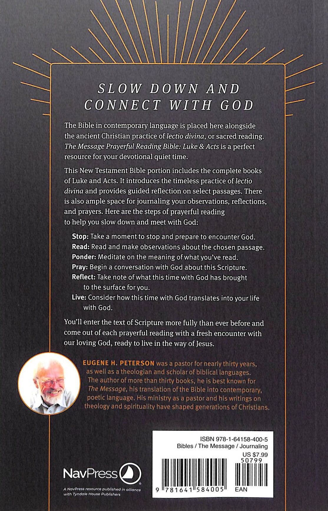 Message Prayerful Reading Bible Luke & Acts Purple