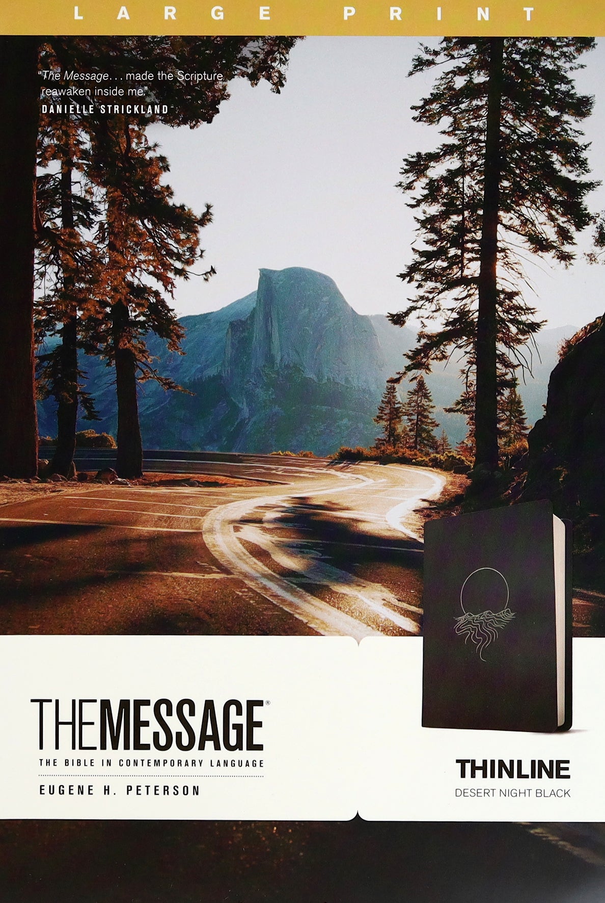Message Thinline Large Print Bible Desert Night Black