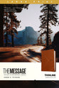 Message Thinline Large Print Bible Arrow Saddle Tan