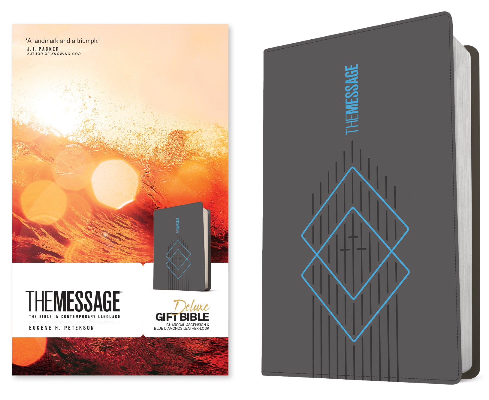 Message Deluxe Gift Bible Charcoal Ascension and Blue Diamonds