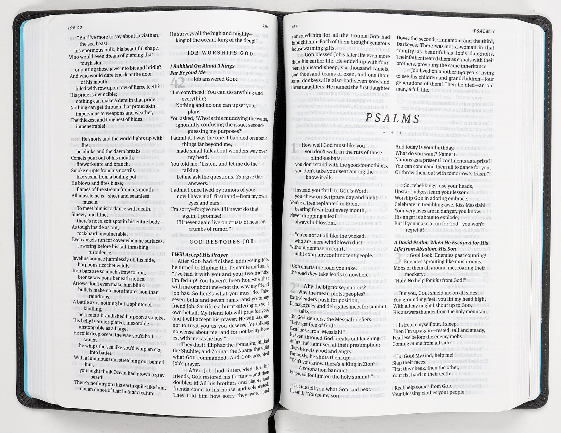 Message Deluxe Gift Bible Charcoal Ascension and Blue Diamonds
