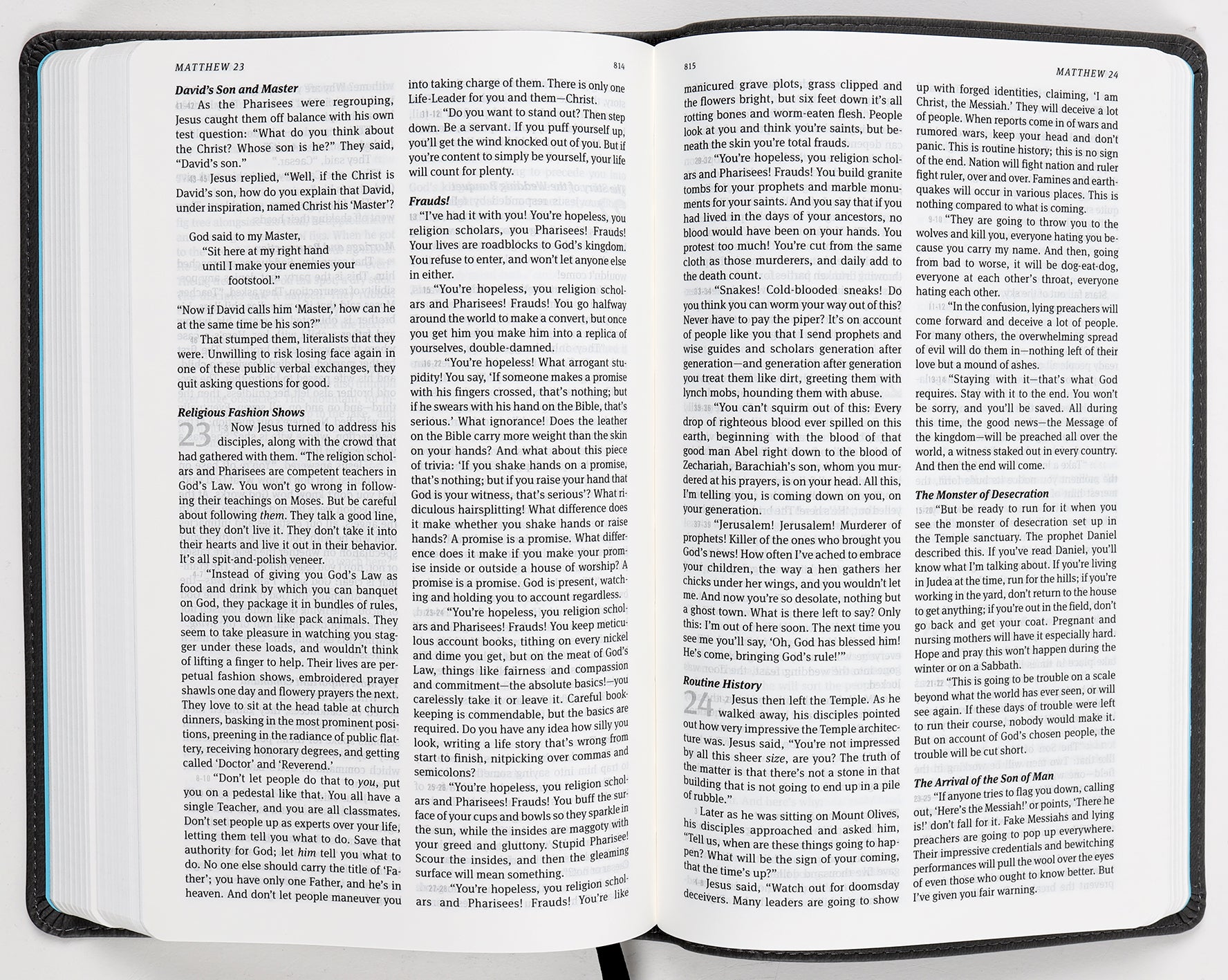 Message Deluxe Gift Bible Charcoal Ascension and Blue Diamonds