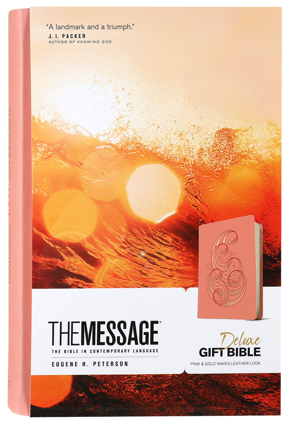 Message Deluxe Gift Bible Pink and Gold Waves