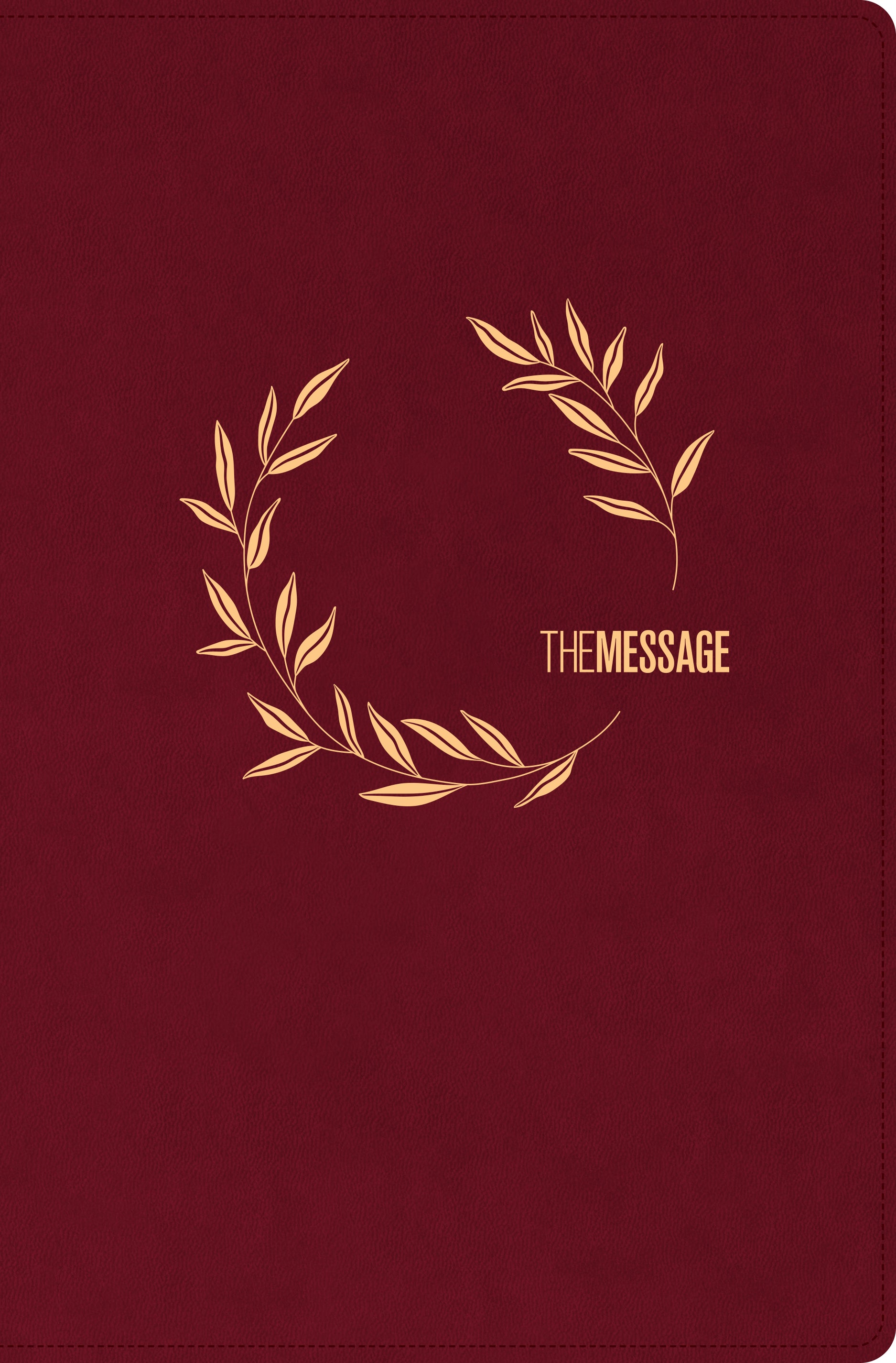 Message Deluxe Gift Bible Large Print Cranberry Laurels