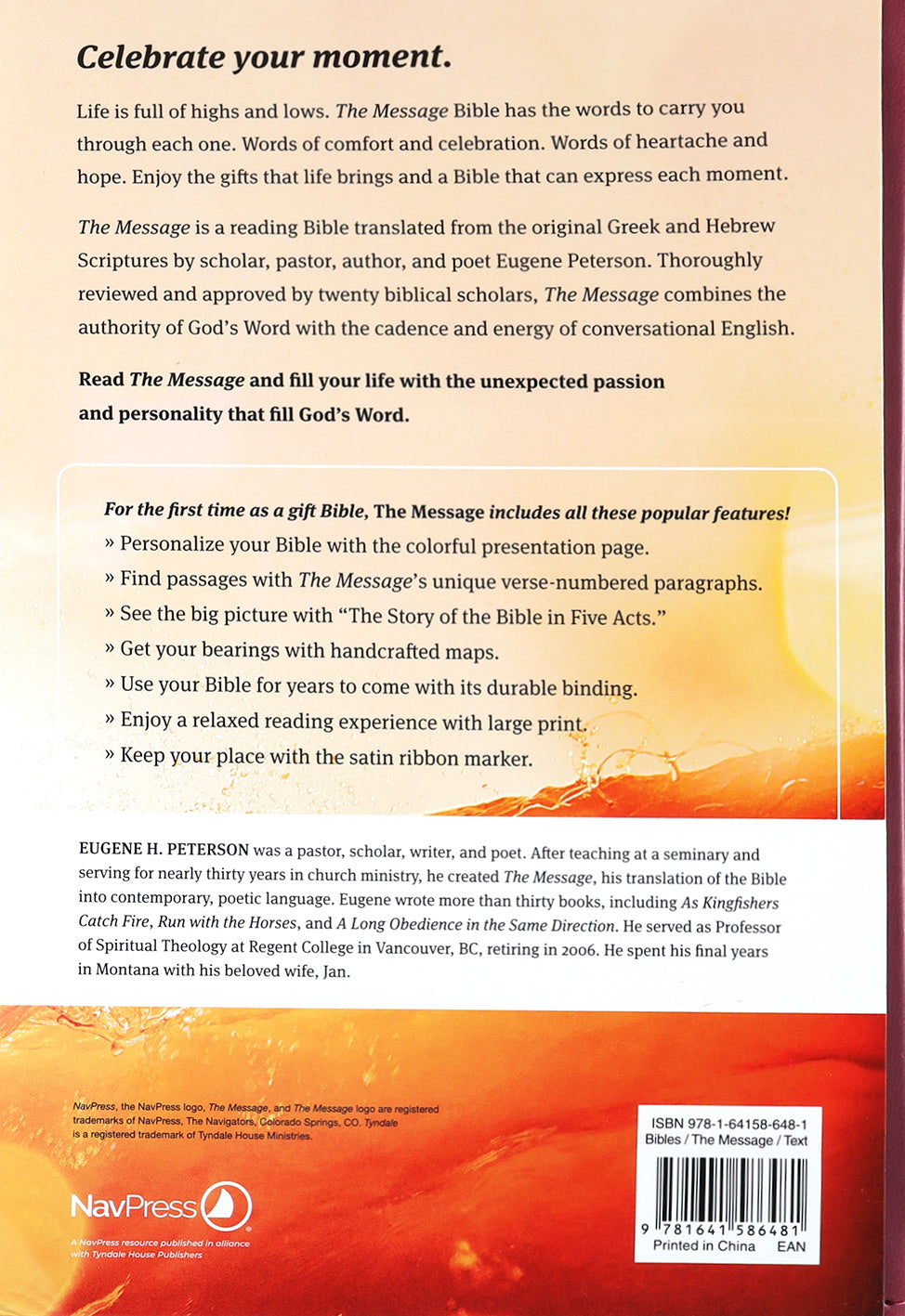 Message Deluxe Gift Bible Large Print Cranberry Laurels