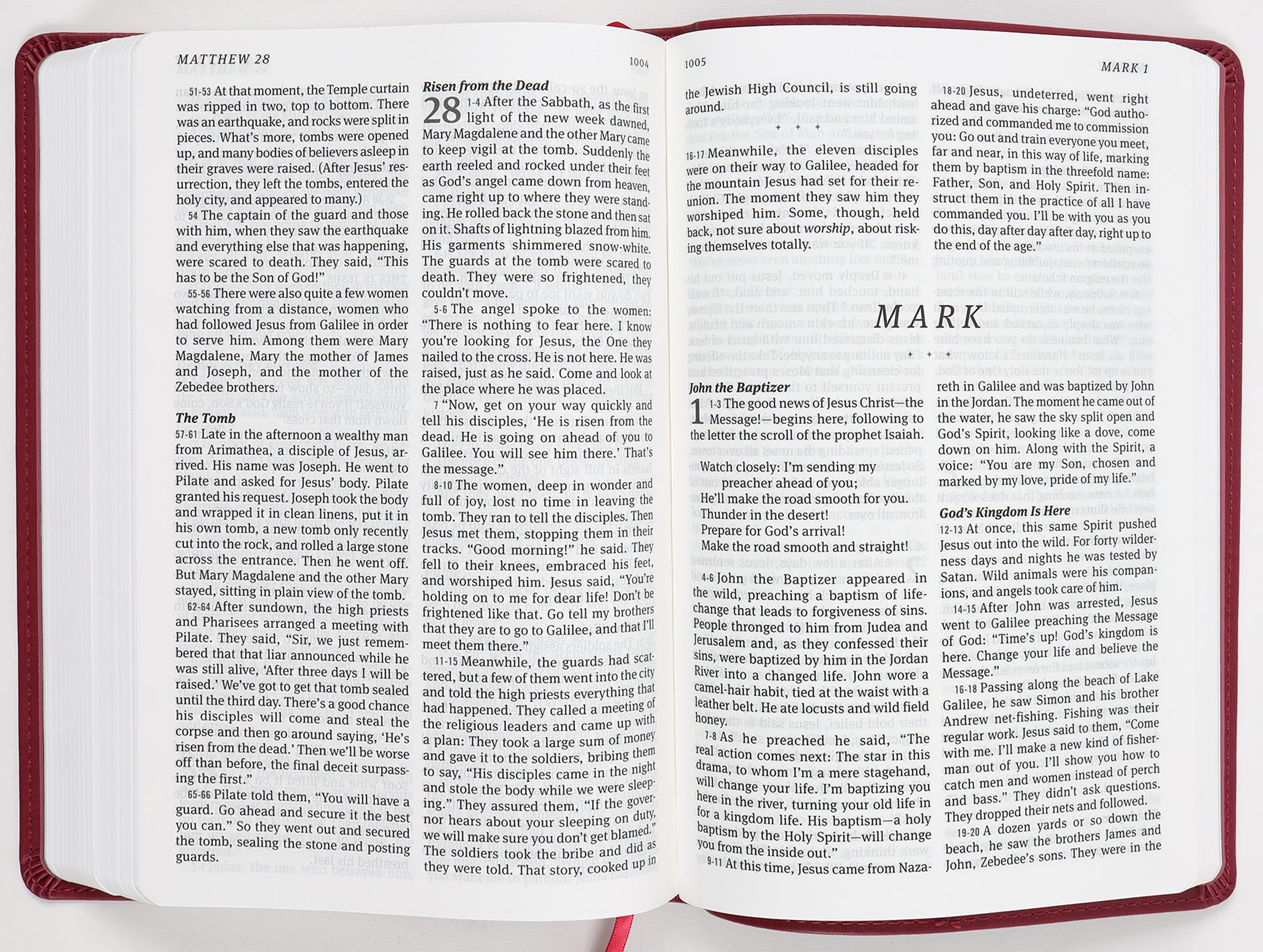 Message Deluxe Gift Bible Large Print Cranberry Laurels