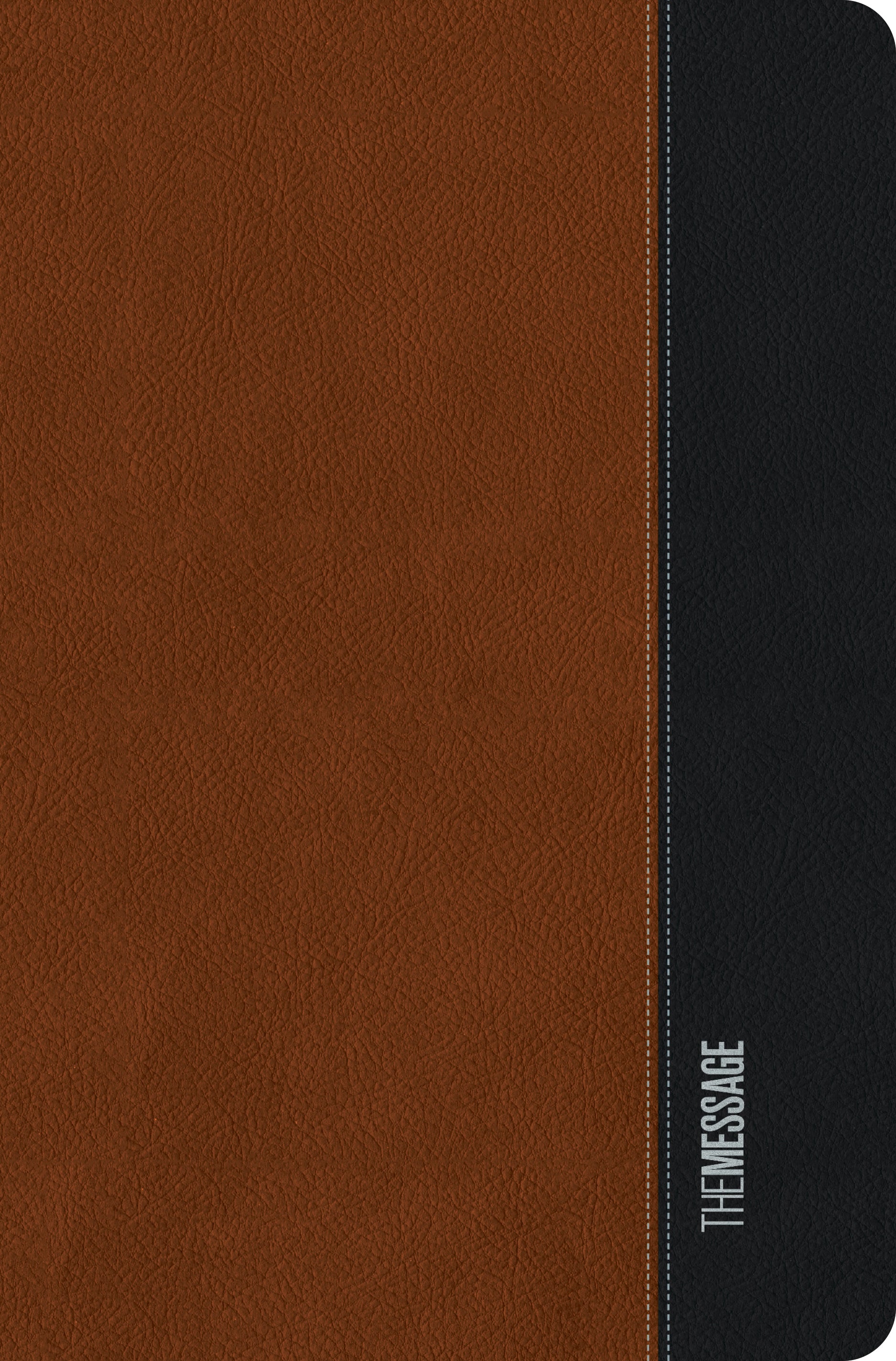 Message Deluxe Gift Bible Large Print Saddle Tan/Black