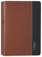 Message Deluxe Gift Bible Large Print Saddle Tan/Black