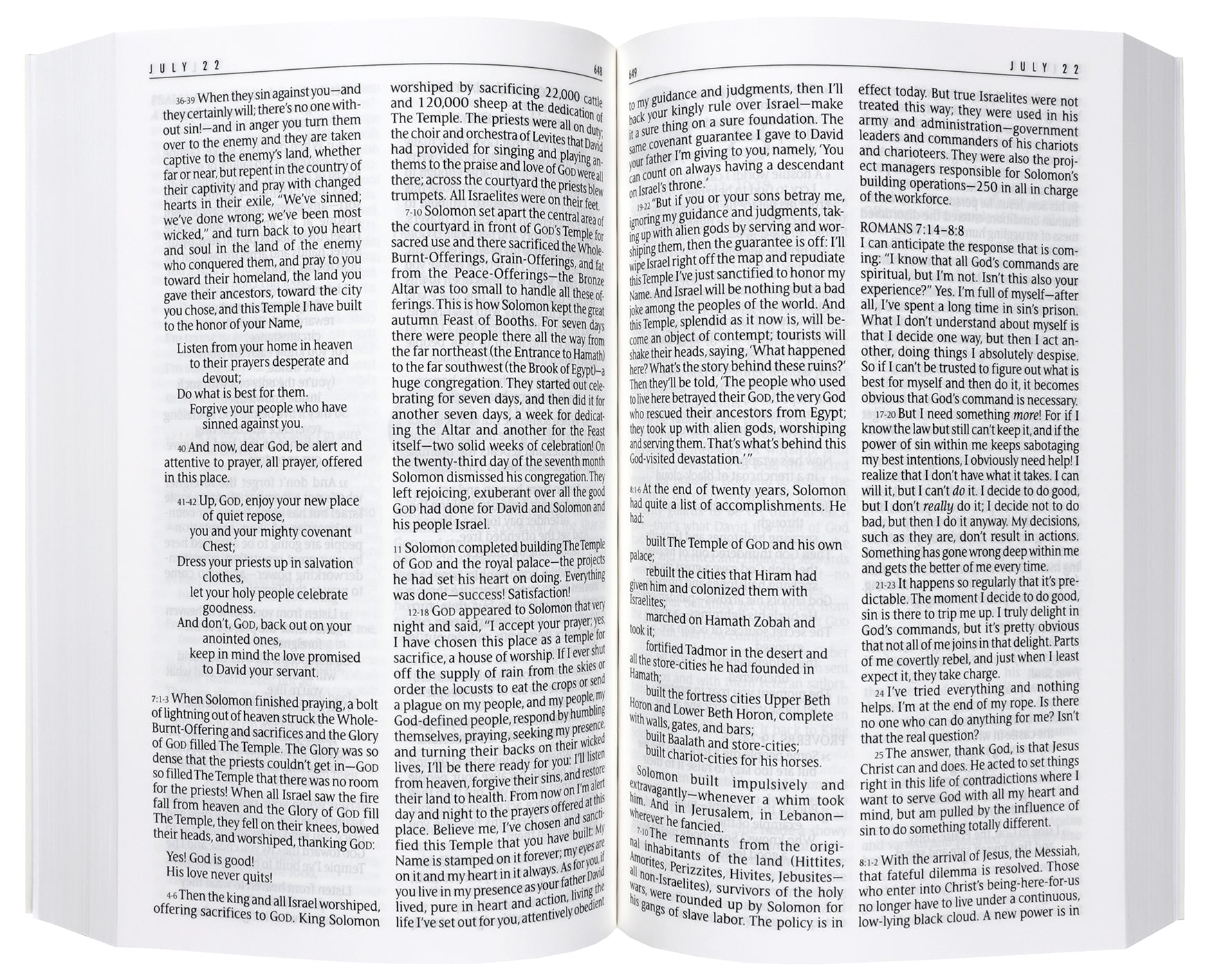 The Message MSG One Year Bible