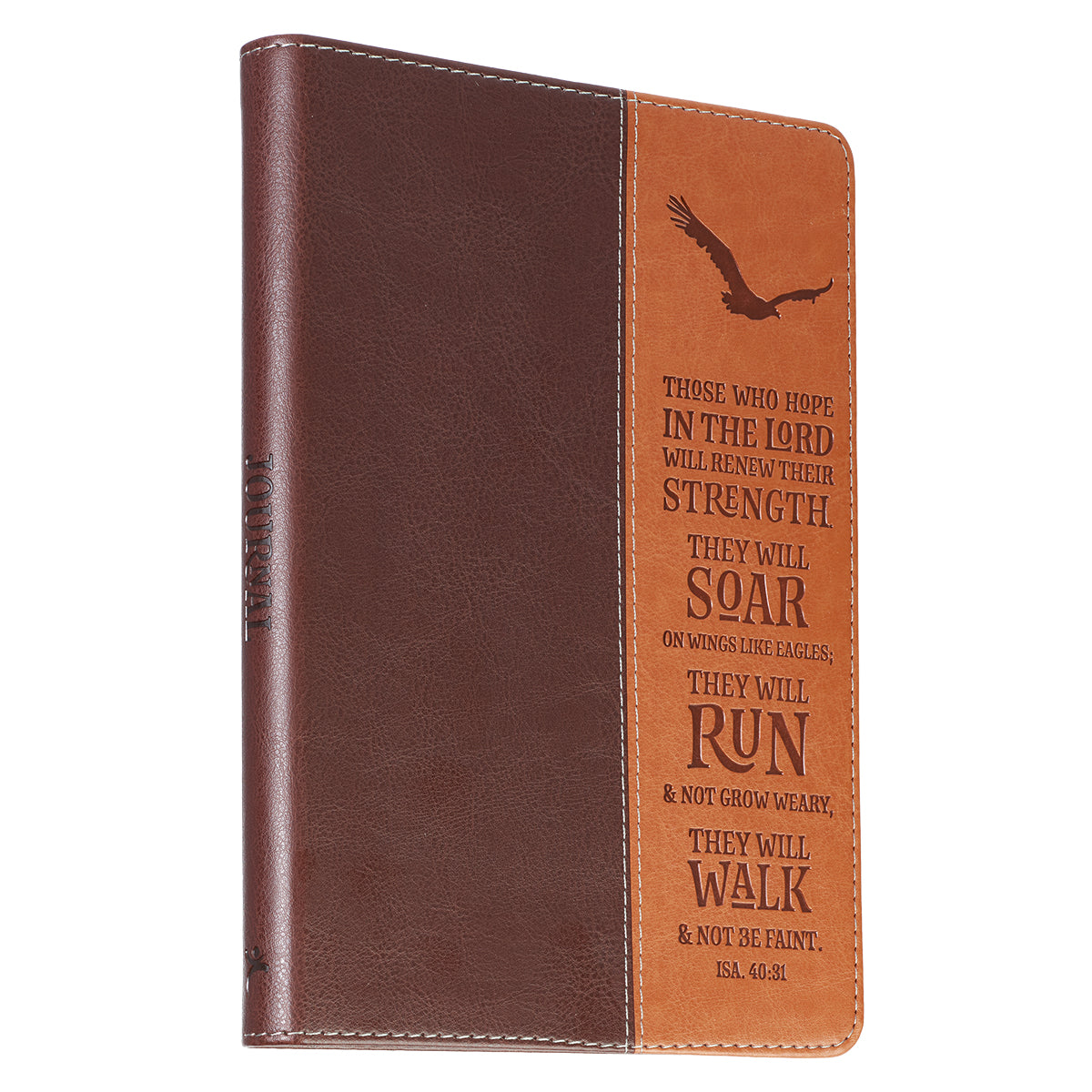 Journal: Wings Like Eagles, Brown/Dark Brown (Isaiah 40:31)