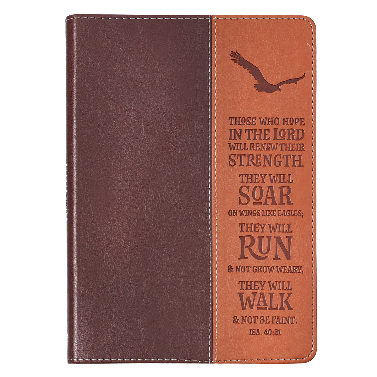 Journal: Wings Like Eagles, Brown/Dark Brown (Isaiah 40:31)
