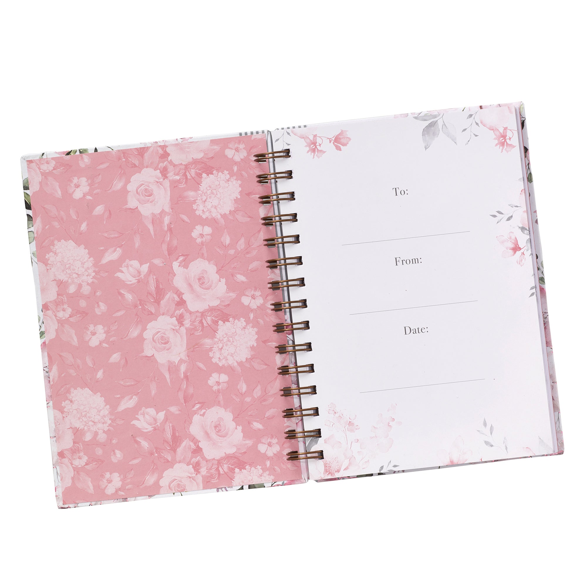 Journal: Trust in the Lord, Pink Floral (Proverbs 3:5)