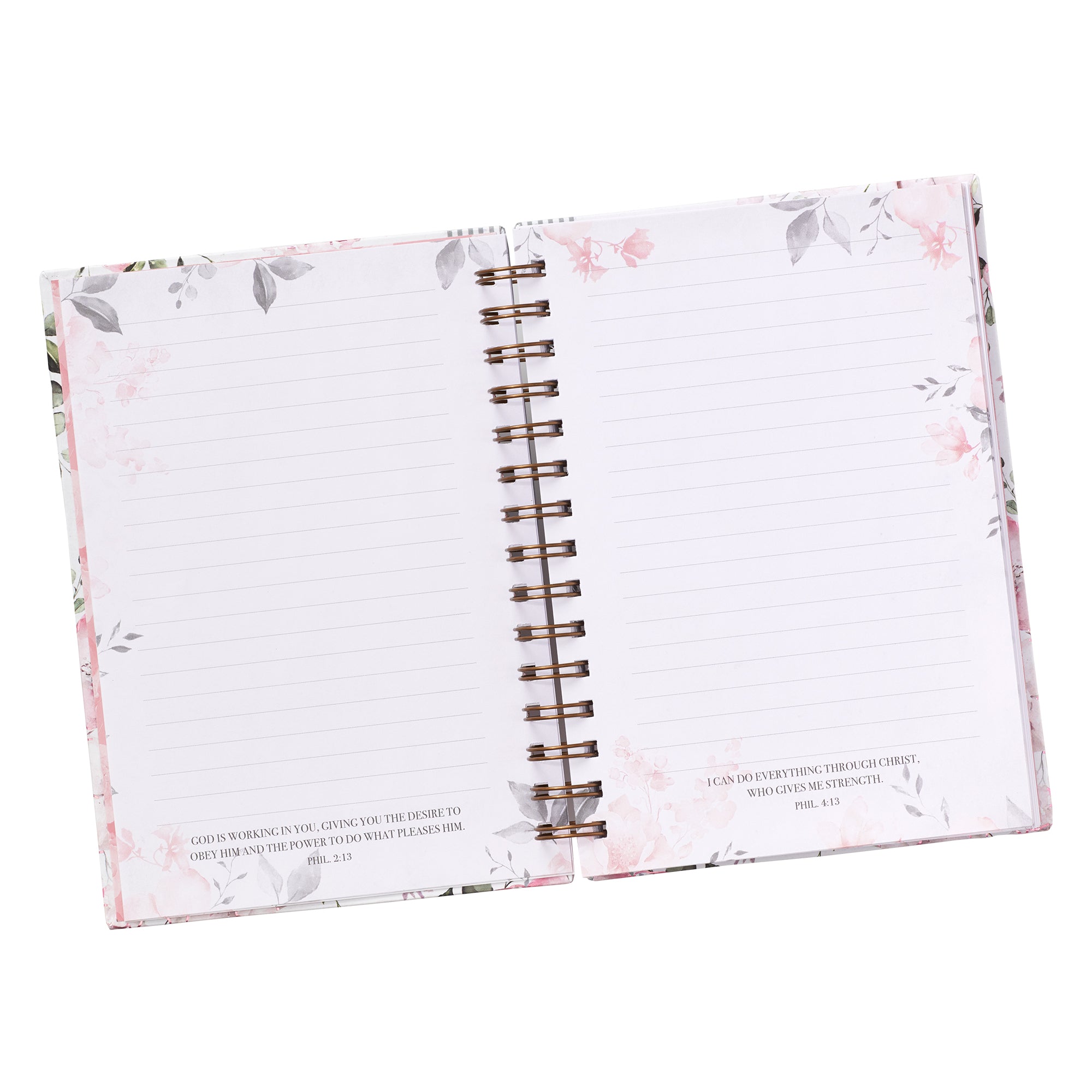 Journal: Trust in the Lord, Pink Floral (Proverbs 3:5)