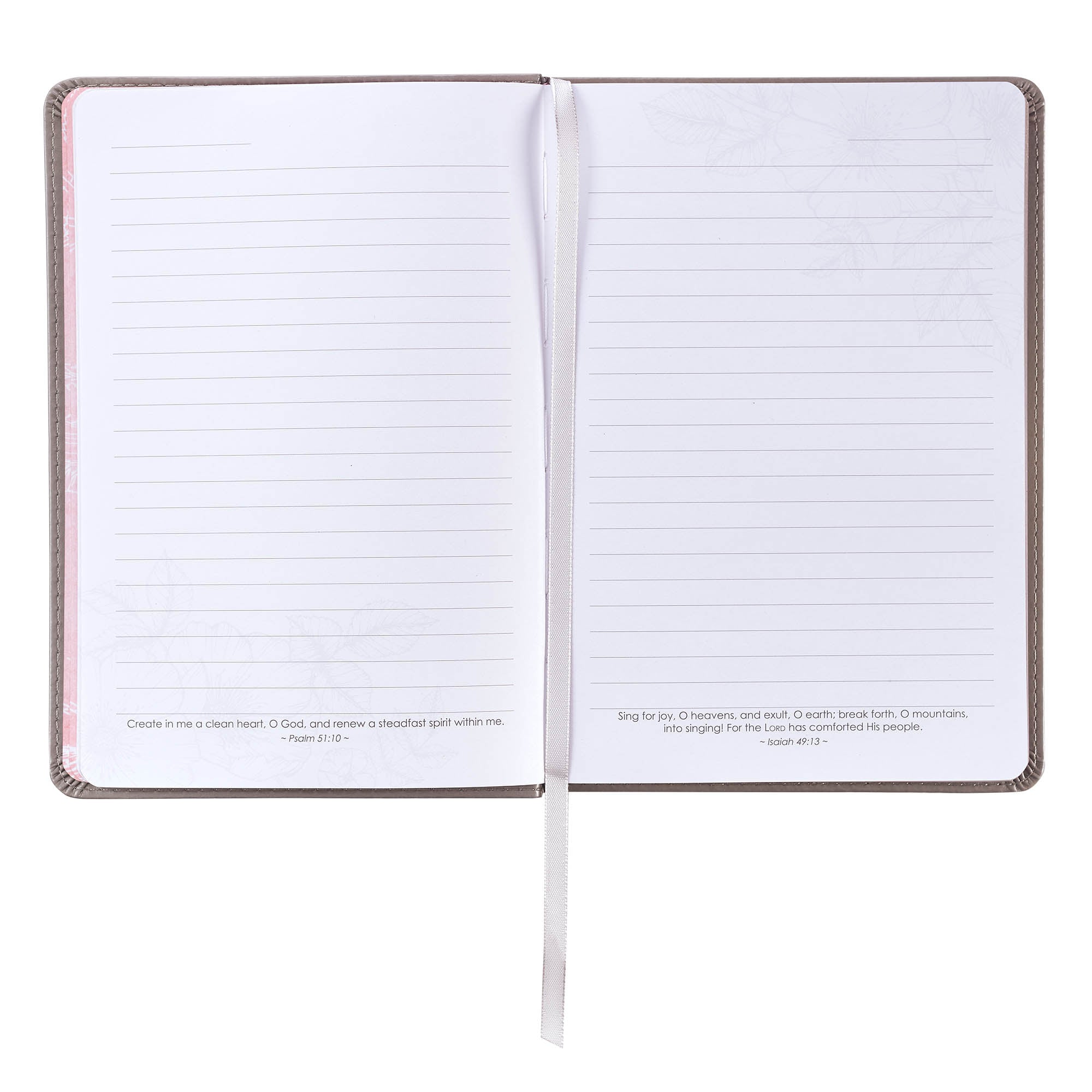 Journal: Strength & Dignity Flower Design/Gold Etching, Slimline (Proverbs 31:25)