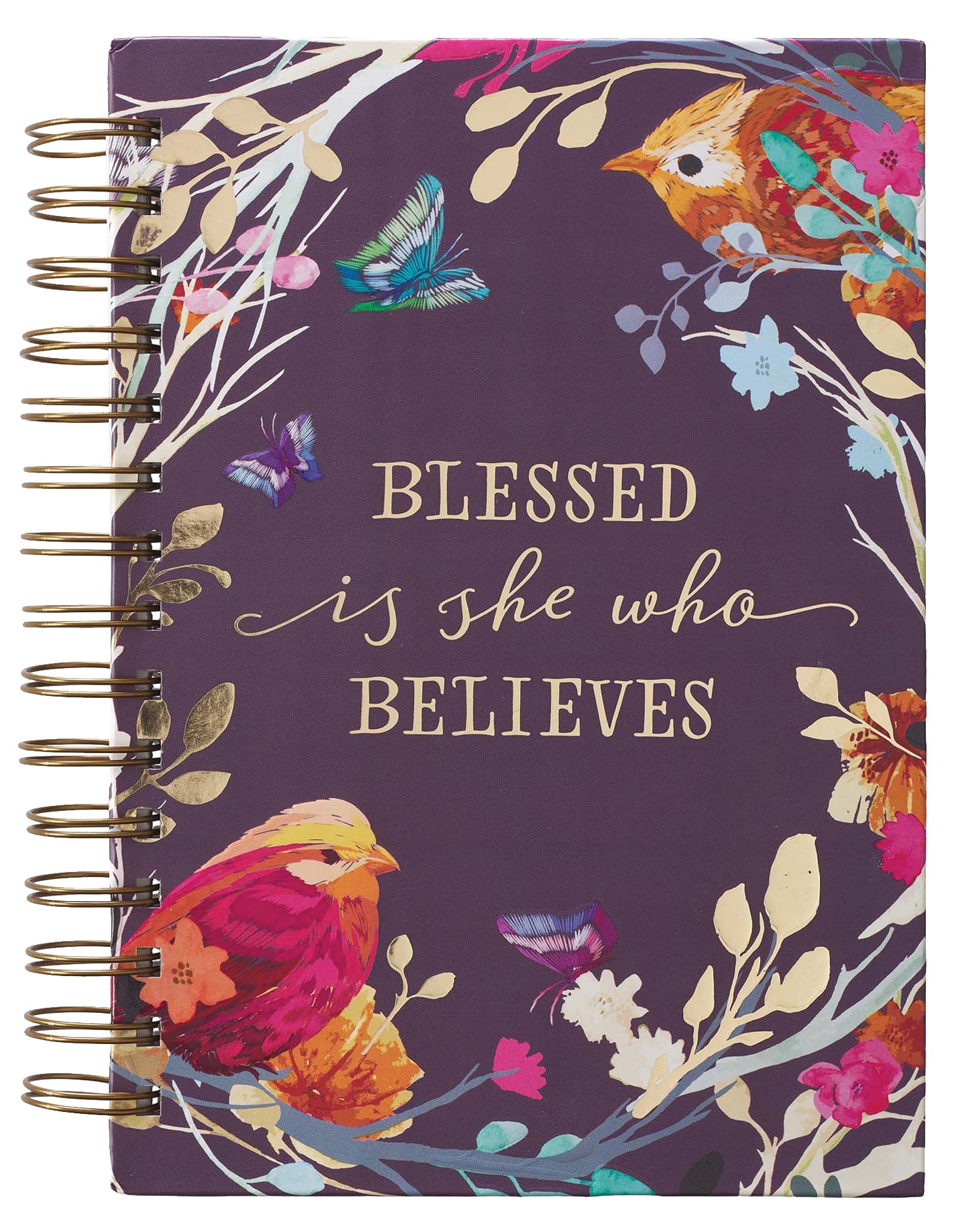 Journal: Blessed is She, Eggplant Floral, Gold Foil (Blessed Is She Collection)