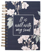 Journal: It is Well With My Soul, Navy Floral, Silver Foil (It Is Well Collection)