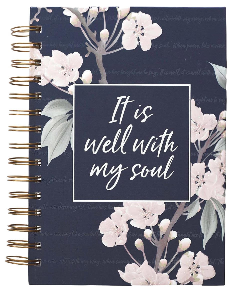 Journal: It is Well With My Soul, Navy Floral, Silver Foil (It Is Well Collection)