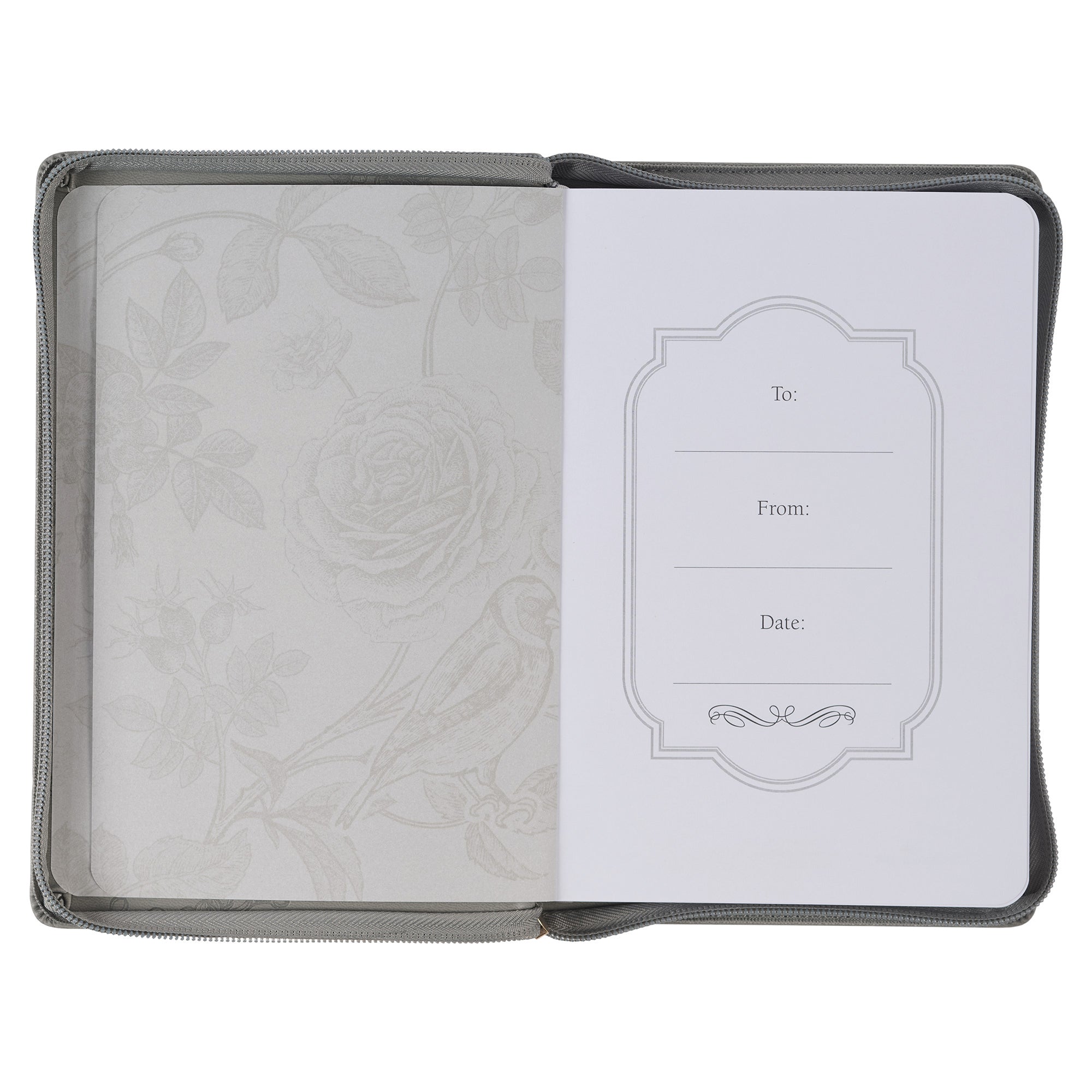 Journal Zippered: With God All Things Are Possible, Grey (Matt. 19:26)