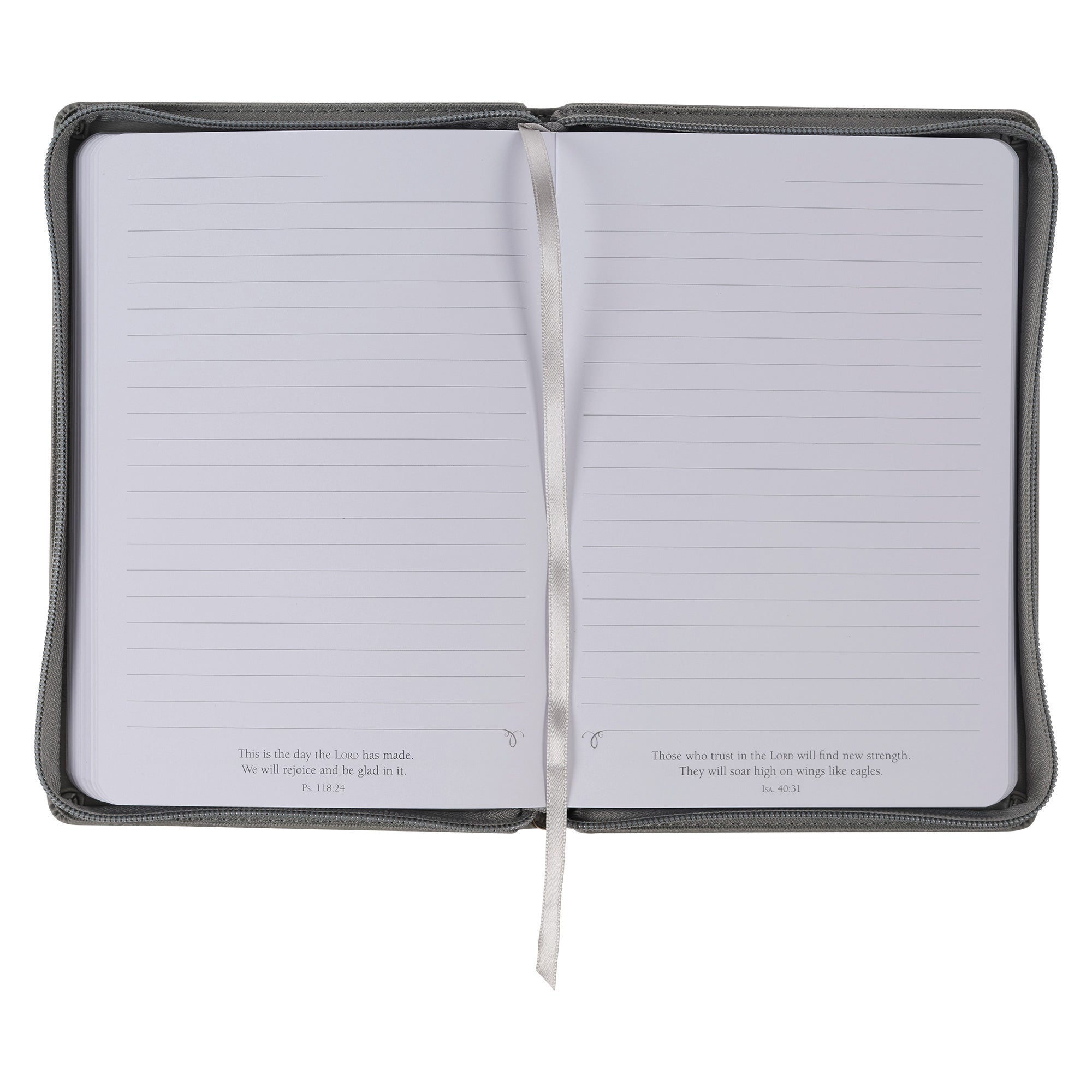 Journal Zippered: With God All Things Are Possible, Grey (Matt. 19:26)