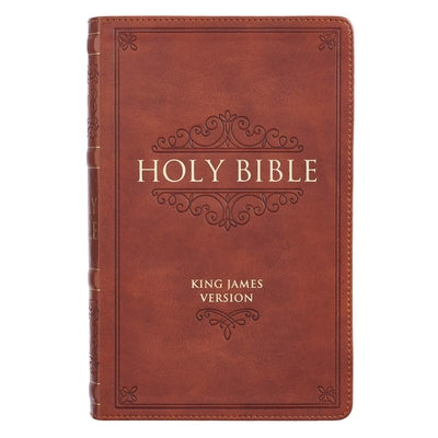KJV Giant Print Bible Indexed Brown (Red Letter Edition)