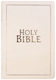 KJV Holy Bible Large Print Wedding Thinline White