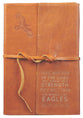 Journal: Genuine Leather With Wrap Closure, Wings Like Eagles