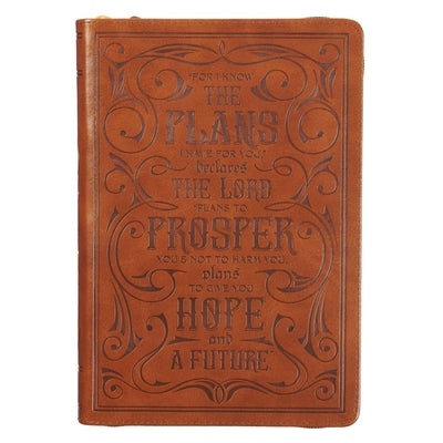 Journal Zippered: For I Know the Plans, Brown (Jer. 29:11)
