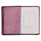 Embroidered Journal Zippered: Walk By Faith, Burgundy Floral