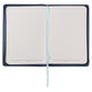 Embroidered Journal Zippered: Be Still & Know, Blue Floral