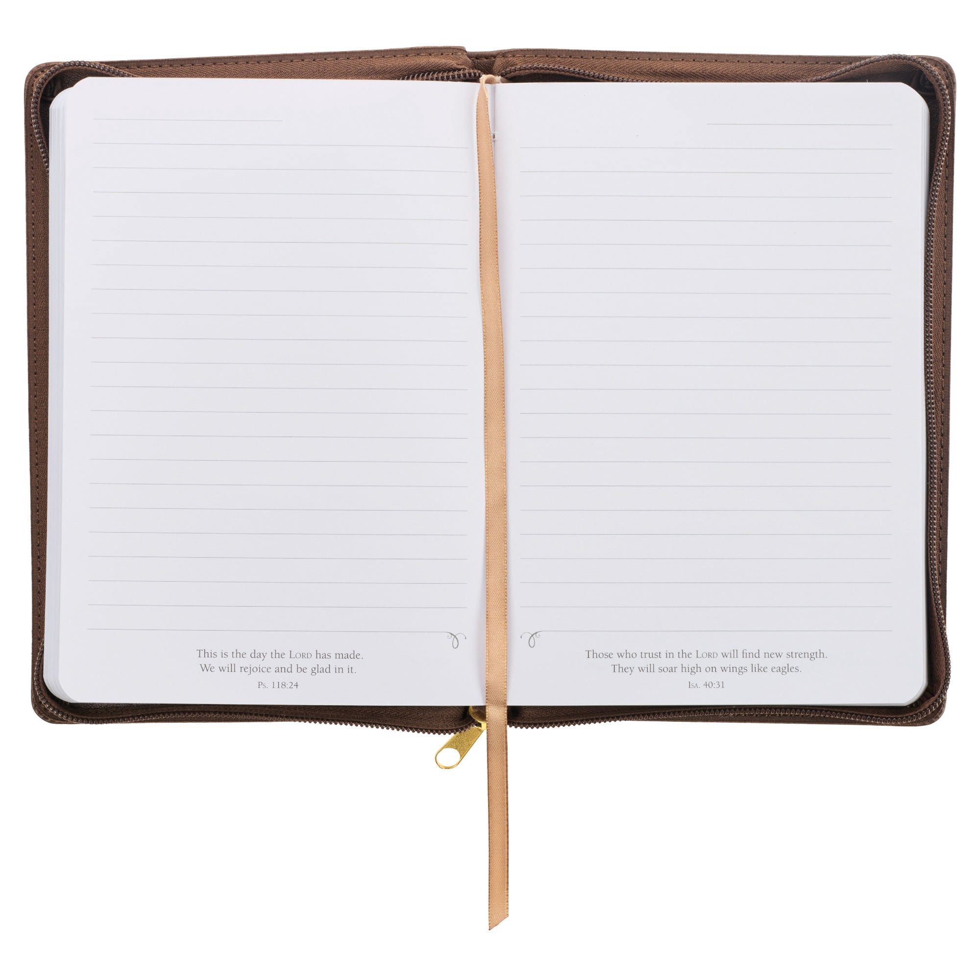 Journal Zippered: They Will Soar on Wings, Tan (Isaiah 40:31)